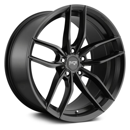 Niche Milan M203 wheel in Matte Black - front face view