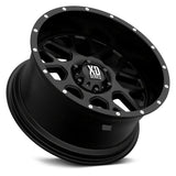 XD Series XD820 Grenade wheel in Satin Black - angle view