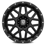 XD Series XD820 Grenade wheel in Satin Black - head-on view