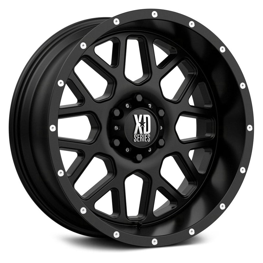 XD Series XD820 Grenade wheel in Satin Black - front face view